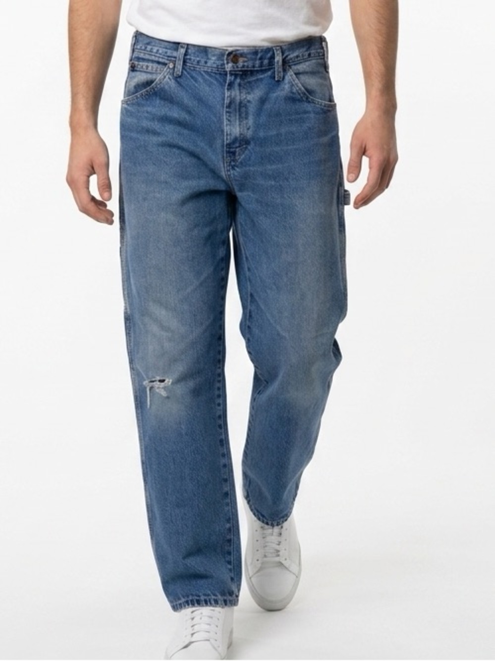Dickies Mens Carpenter Jeans 34x32 Medium Wash Blue Denim W216547 Workwear